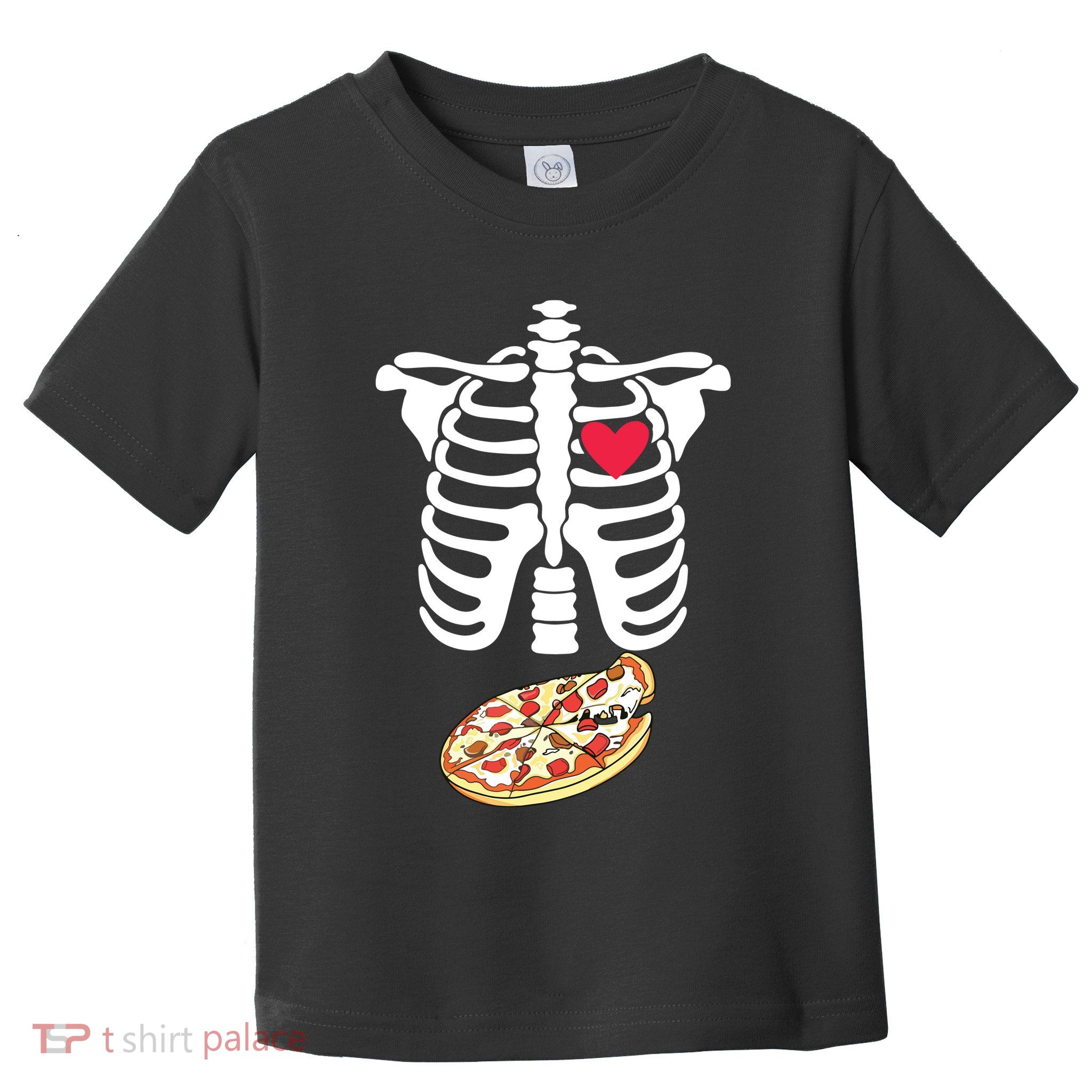 Halloween Skeleton Pregnancy Pizza Xray Dad To Be Toddler T-Shirt
