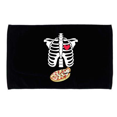 Halloween Skeleton Pregnancy Pizza Xray Dad To Be Microfiber Hand Towel