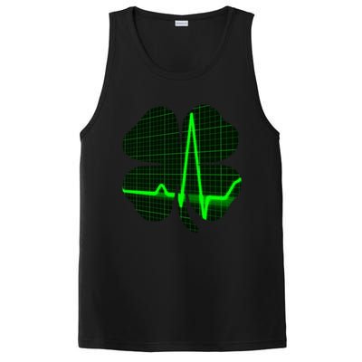 Happy St Patrick's Day Heartbeat Nurses Health Care Workers Gift PosiCharge Competitor Tank