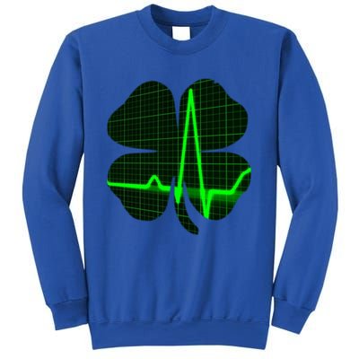 Happy St Patrick's Day Heartbeat Nurses Health Care Workers Gift Sweatshirt