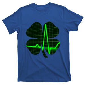 Happy St Patrick's Day Heartbeat Nurses Health Care Workers Gift T-Shirt