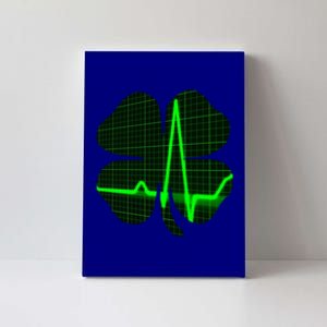 Happy St Patrick's Day Heartbeat Nurses Health Care Workers Gift Canvas