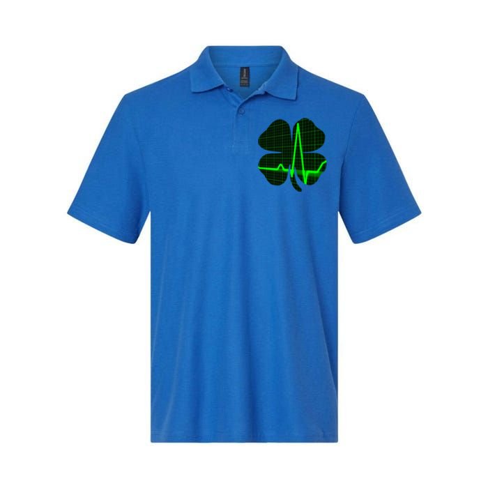 Happy St Patrick's Day Heartbeat Nurses Health Care Workers Gift Softstyle Adult Sport Polo