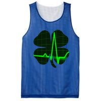 Happy St Patrick's Day Heartbeat Nurses Health Care Workers Gift Mesh Reversible Basketball Jersey Tank