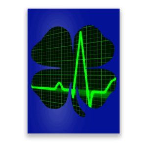 Happy St Patrick's Day Heartbeat Nurses Health Care Workers Gift Poster