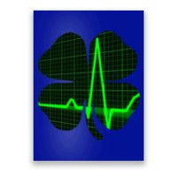 Happy St Patrick's Day Heartbeat Nurses Health Care Workers Gift Poster