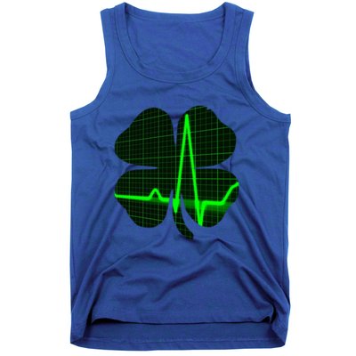 Happy St Patrick's Day Heartbeat Nurses Health Care Workers Gift Tank Top