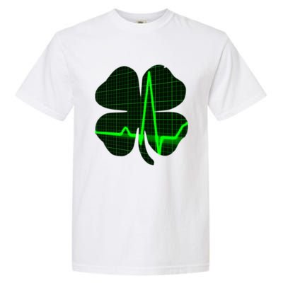 Happy St Patrick's Day Heartbeat Nurses Health Care Workers Gift Garment-Dyed Heavyweight T-Shirt