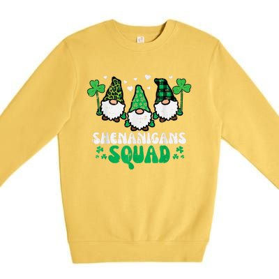 Happy St Patrick's Day Gnomes Shenanigans Squad   s Premium Crewneck Sweatshirt