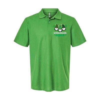 Happy St Patrick's Day Gnomes Shenanigans Squad   s Softstyle Adult Sport Polo