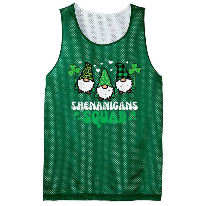 Happy St Patrick's Day Gnomes Shenanigans Squad   s Mesh Reversible Basketball Jersey Tank