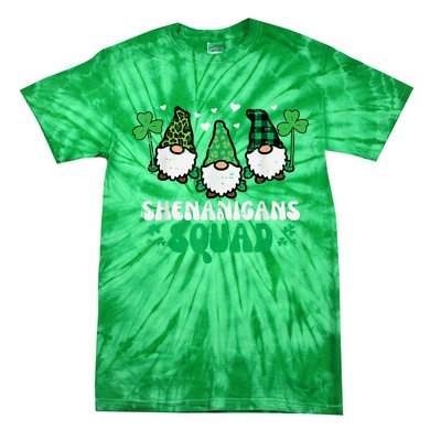 Happy St Patrick's Day Gnomes Shenanigans Squad   s Tie-Dye T-Shirt