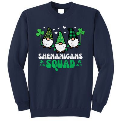 Happy St Patrick's Day Gnomes Shenanigans Squad   s Tall Sweatshirt