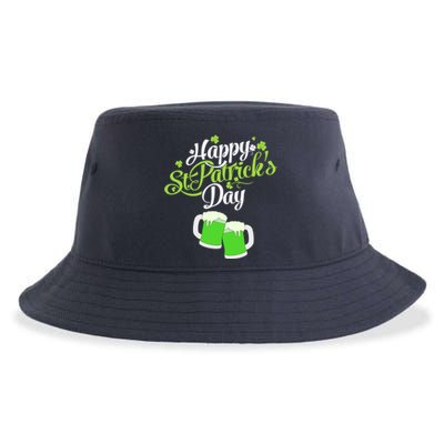 Happy St Patricks Day Green Beer Lucky Shamrock Sustainable Bucket Hat