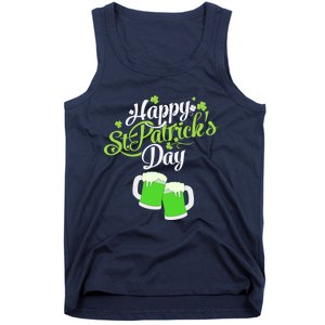 Happy St Patricks Day Green Beer Lucky Shamrock Tank Top