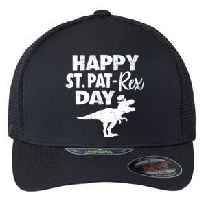 Happy St. Pat Rex Day Dino Funny St Patricks Day Flexfit Unipanel Trucker Cap