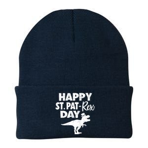 Happy St. Pat Rex Day Dino Funny St Patricks Day Knit Cap Winter Beanie