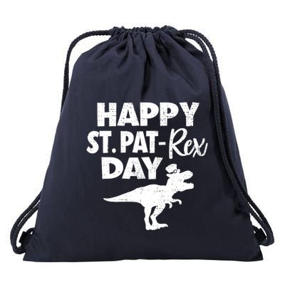 Happy St. Pat Rex Day Dino Funny St Patricks Day Drawstring Bag