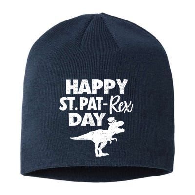 Happy St. Pat Rex Day Dino Funny St Patricks Day Sustainable Beanie