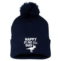 Happy St. Pat Rex Day Dino Funny St Patricks Day Pom Pom 12in Knit Beanie