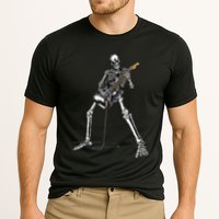 Halloween Skeleton Playing Guitar Rock And Roll Band Tees Performance Shirt