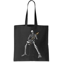 Halloween Skeleton Playing Guitar Rock And Roll Band Tees Bag