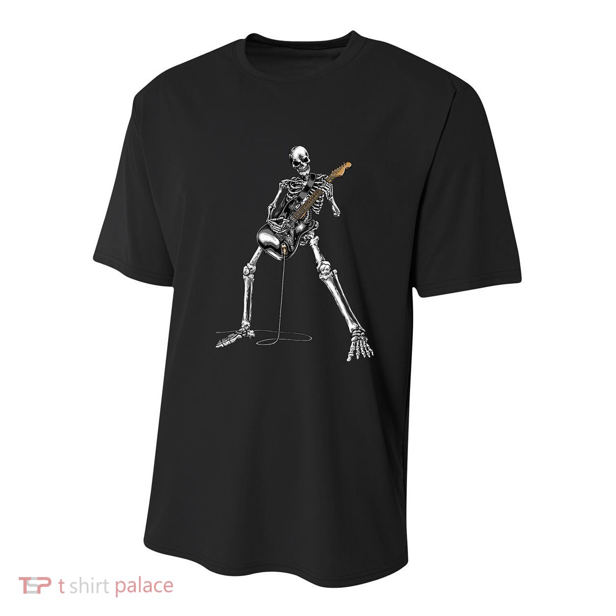 Halloween Skeleton Playing Guitar Rock And Roll Band Tees Youth Performance Sprint T-Shirt