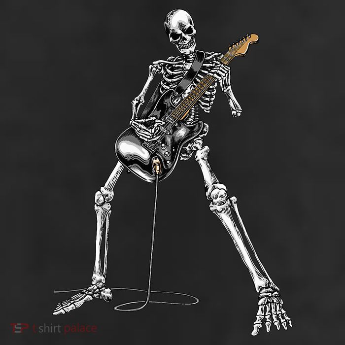 Halloween Skeleton Playing Guitar Rock And Roll Band Tees 25L Jumbo Tote