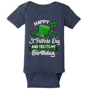 Happy St Patricks Day ItS My Birthday Saint Patricks Day Baby Bodysuit