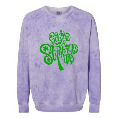 Happy St. Patricks Day Essential Gift Colorblast Crewneck Sweatshirt