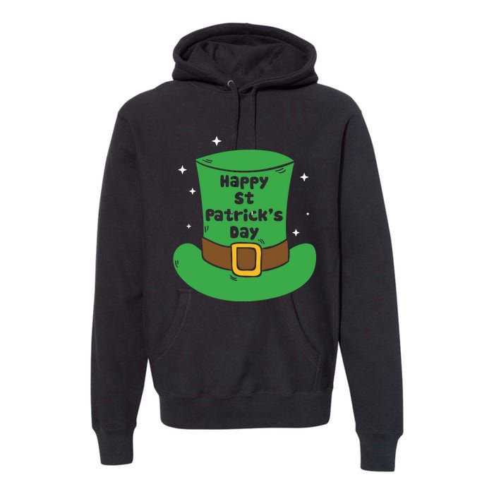 Happy St Patricks Day Green Hat Premium Hoodie