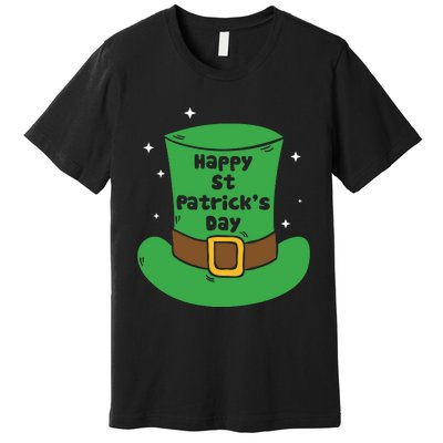 Happy St Patricks Day Green Hat Premium T-Shirt