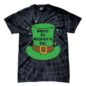 Happy St Patricks Day Green Hat Tie-Dye T-Shirt