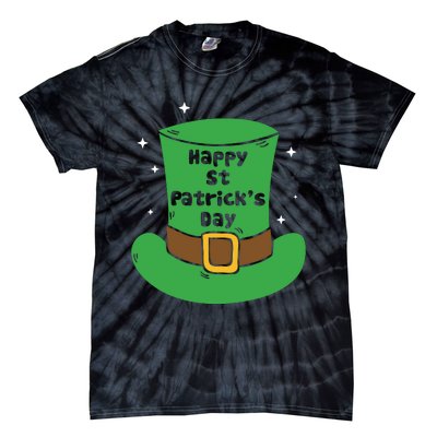 Happy St Patricks Day Green Hat Tie-Dye T-Shirt