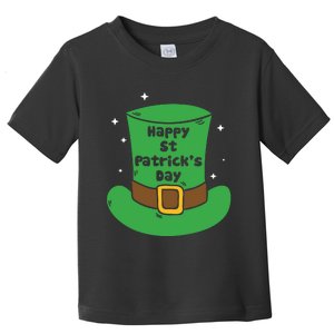 Happy St Patricks Day Green Hat Toddler T-Shirt