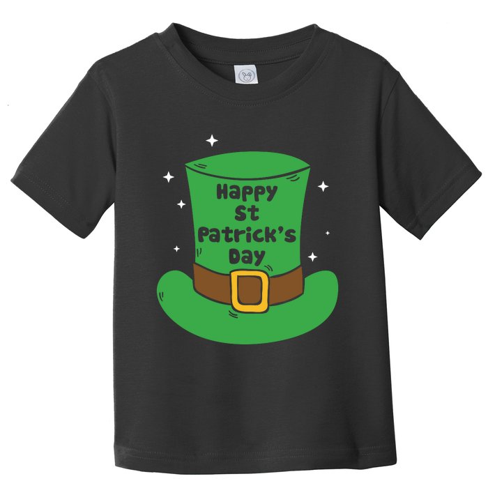 Happy St Patricks Day Green Hat Toddler T-Shirt