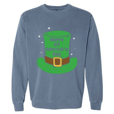 Happy St Patricks Day Green Hat Garment-Dyed Sweatshirt