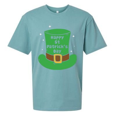 Happy St Patricks Day Green Hat Sueded Cloud Jersey T-Shirt