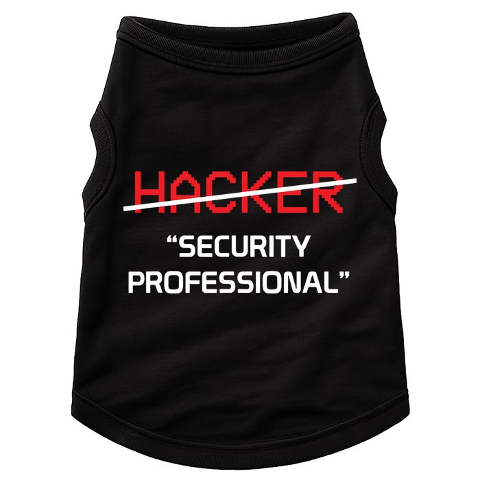 Hacker Security Professional Funny Programmer Gift Doggie Tank
