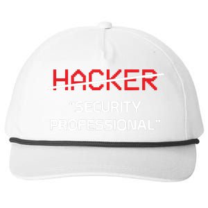 Hacker Security Professional Funny Programmer Gift Snapback Five-Panel Rope Hat