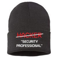 Hacker Security Professional Funny Programmer Gift Sustainable Knit Beanie