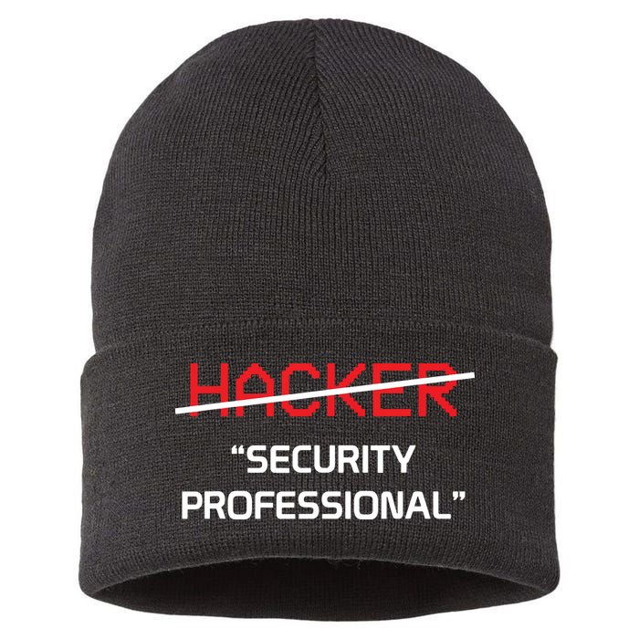 Hacker Security Professional Funny Programmer Gift Sustainable Knit Beanie