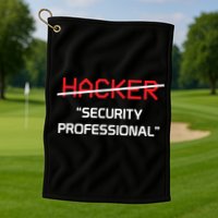 Hacker Security Professional Funny Programmer Gift Golf Towel