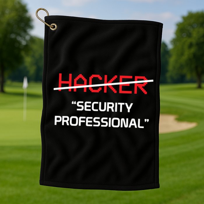 Hacker Security Professional Funny Programmer Gift Golf Towel