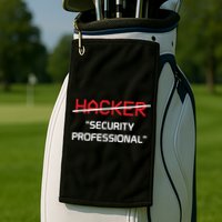 Hacker Security Professional Funny Programmer Gift Golf Towel