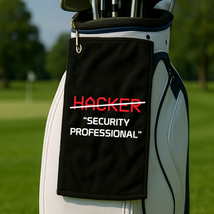 Hacker Security Professional Funny Programmer Gift Golf Towel