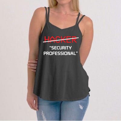 Hacker Security Professional Funny Programmer Gift Women's Strappy Tank