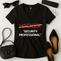 Hacker Security Professional Funny Programmer Gift Women's V-Neck T-Shirt