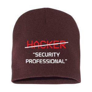 Hacker Security Professional Funny Programmer Gift Short Acrylic Beanie