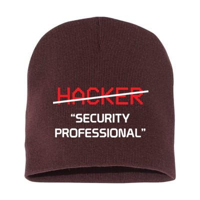 Hacker Security Professional Funny Programmer Gift Short Acrylic Beanie